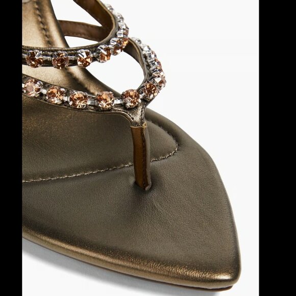 3.1 PHILLIP LIM Verona crystal-embellished sandals Army green Size 39 - Picture 7 of 8